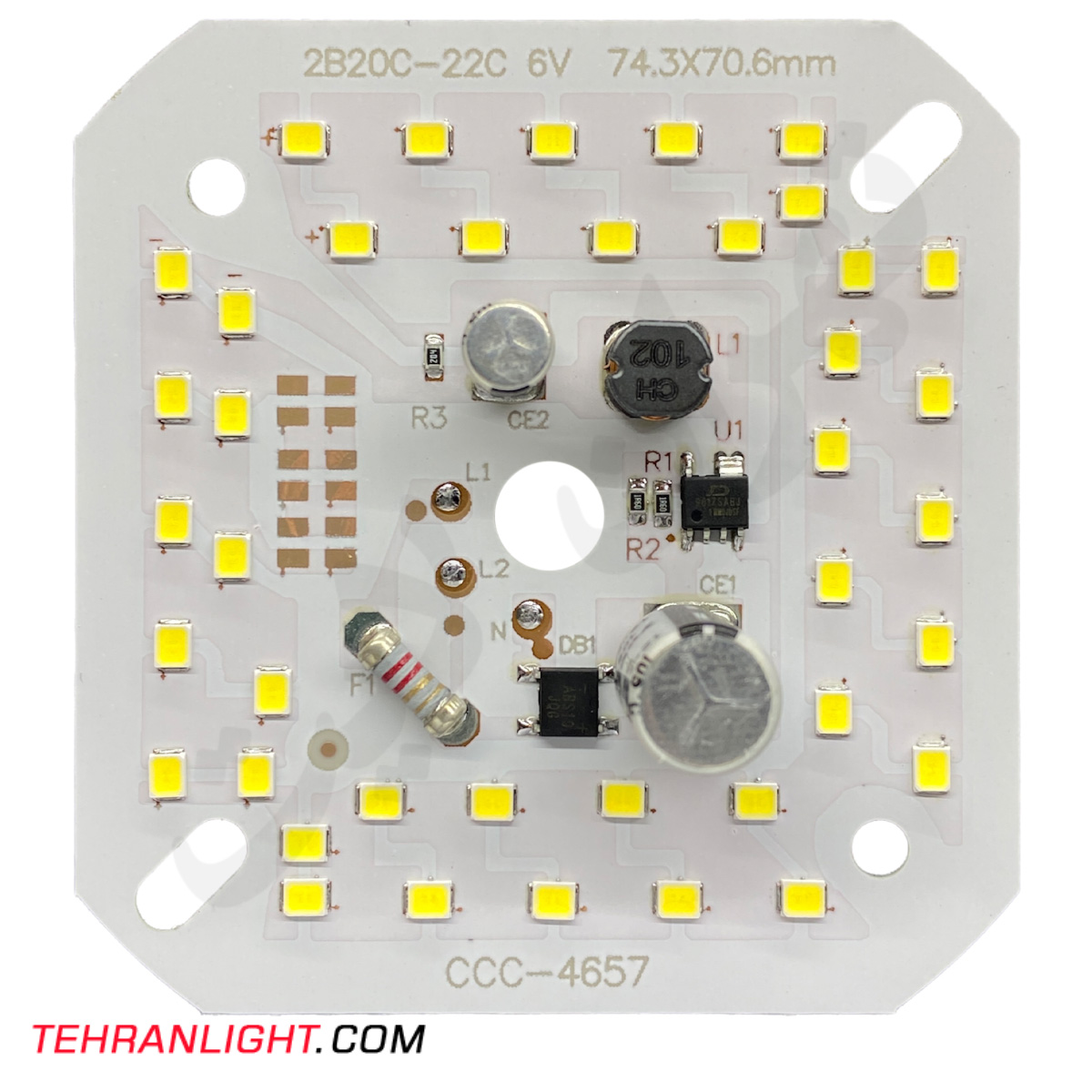 چیپ 40 وات برق مستقیم خازندار مدل CCC-4657 نور مهتابی